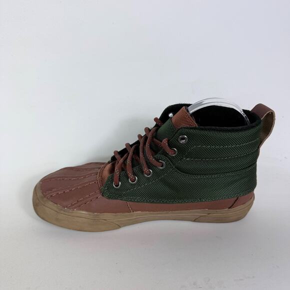 Vans Sk8-Hi Del Pato Duck Boots Women's 8.5 Green Brown Ankle Lace-Up Comfort - Picture 6 of 10
